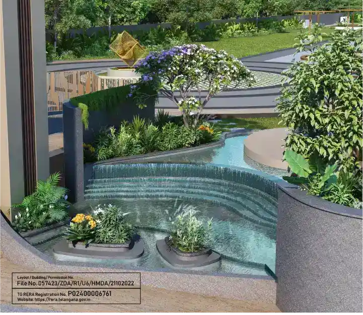 Double height tower lobby