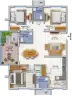 ASBL Spire Mobile 1905 East unit plan layout for Kokapet apartments
