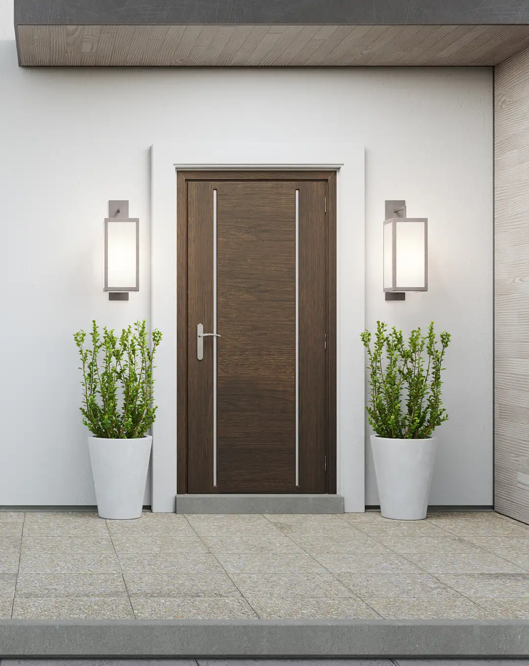 ASBL Springs doors flat spec image with flush wooden doors in Pocharam units